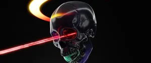 Black Skeleton Laser Wallpaper