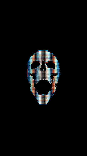 Black Skull Glitch Wallpaper