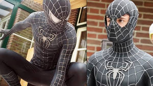 Black Spiderman Cosplay Wallpaper