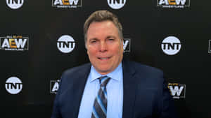 Black Suit Blue Polo Lanny Poffo Wallpaper