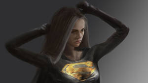 Black Supergirl Artwork Wallpaper