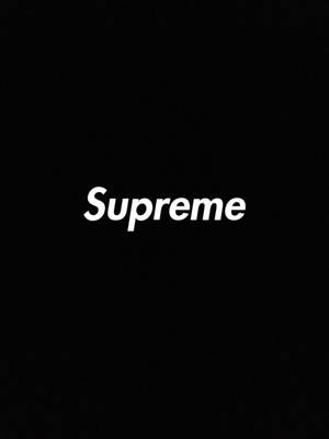 Black Supreme In White Lettering Wallpaper