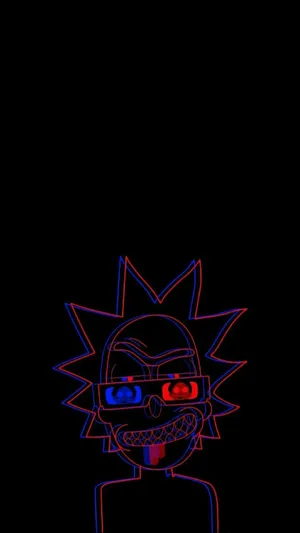 Black Trippy Rick Wallpaper