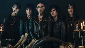 Black Veil Brides On Stage At A Sold Out Concert Wallpaper