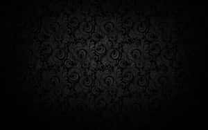 Black Vintage Floral Pattern Extravagant Wallpaper