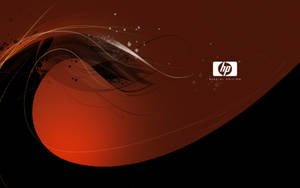 Black Wave Hp Laptop Orange Wallpaper