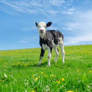 Black White Calfin Meadow Wallpaper