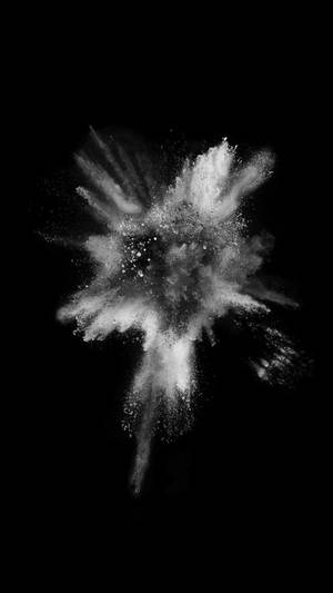 Black White Iphone White Powder Splash Wallpaper