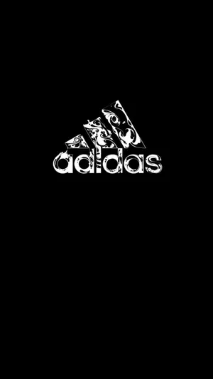 Black White Logo Of Adidas Iphone Wallpaper