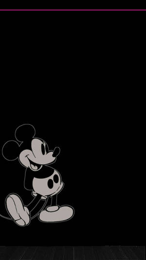 Black White Mickey Black Apple Iphone Wallpaper