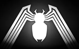 Black White Venom Symbol Wallpaper