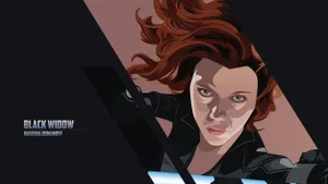 Black Widow Pop Art Wallpaper
