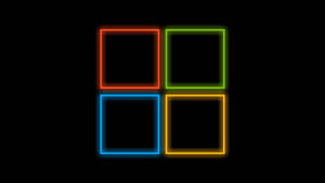 Black Windows 10 Hd Colorful Outline Wallpaper