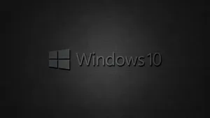 Black Windows 10 Hd With Wordmark Wallpaper