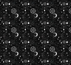 Black Witchy Aesthetic Pattern Wallpaper