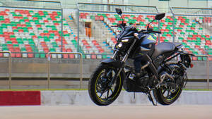 Black Yamaha Mt 15 In A Stadium Wallpaper