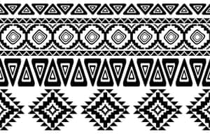 Blackand White African Print Pattern Wallpaper