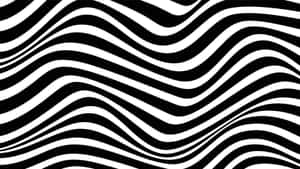 Blackand White Wavy Pattern Wallpaper