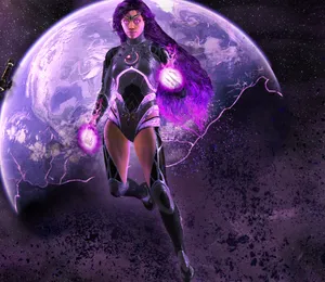 Blackfire With Planet Earth Wallpaper