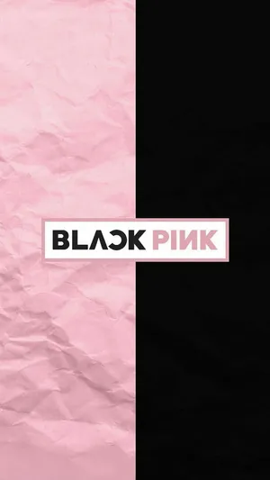 Blackpink Logo In Black And Pink Wallpaper