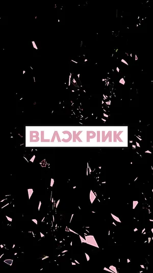 Blackpink Logo In Pink And White Wallpaper