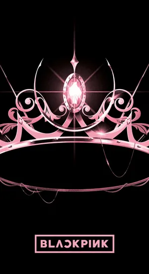 Blackpink Minimalist Crown Design Wallpaper