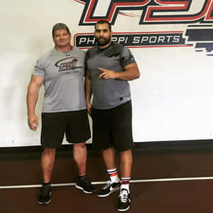 Blagoy Ivanov Posing With Trainer Wallpaper