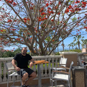 Blagoy Ivanov Relaxing On Balcony Wallpaper