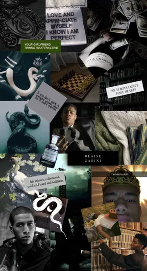 Blaise Zabini Aesthetic Moodboard Wallpaper