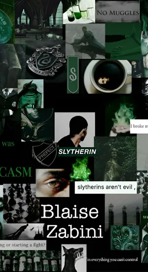 Blaise Zabini Slytherin Aesthetic Wallpaper