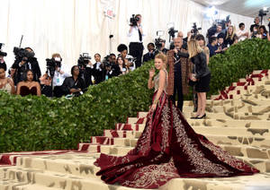 Blake Lively At The Met Gala Wallpaper