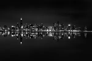 Blank And White City Skyline Wallpaper