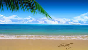 Blanket Of Sand And Sky At Ocean Beach Wallpaper