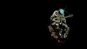 Blast Off Into Space With This Astronaut Desktop Wallpaper Wallpaper