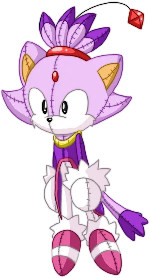 Blaze The Cat Showcasing Power In Sonic The Hedgehog Universe Wallpaper