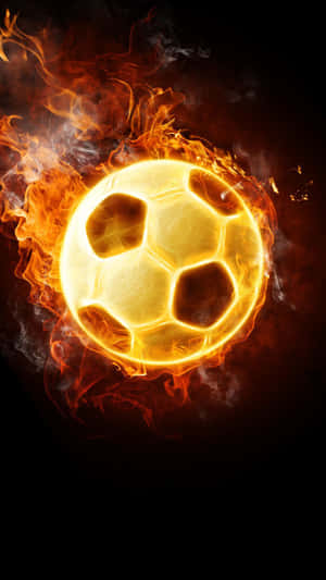 Blaze Your Way To The Top Of The League With Football On Fire! Wallpaper