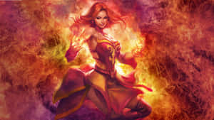 Blazing Lina: Unleashing Power In Dota 2 Wallpaper