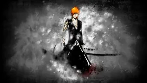 Bleach Ichigo Black Aesthetic Edit Wallpaper