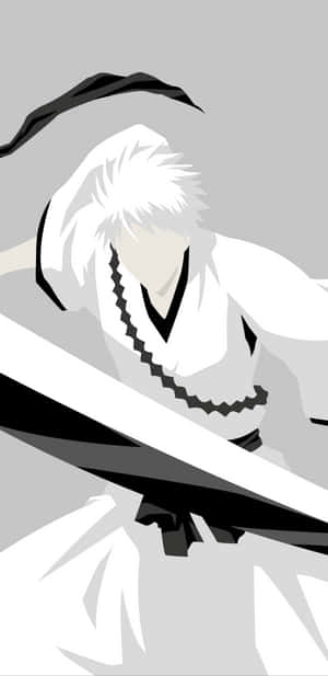 Bleach Phone With White Silhouette Wallpaper