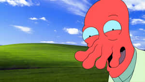 Bliss Parody With Futurama Character Wallpaper