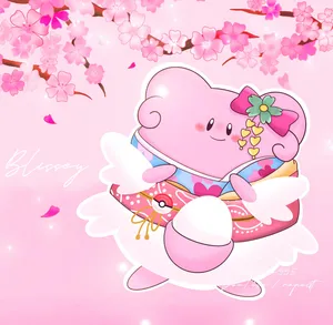 Blissey In Pokemon Kimono Wallpaper