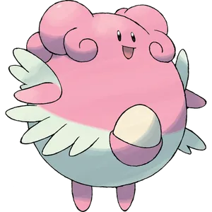 Blissey Smiling And Tip-toeing Wallpaper