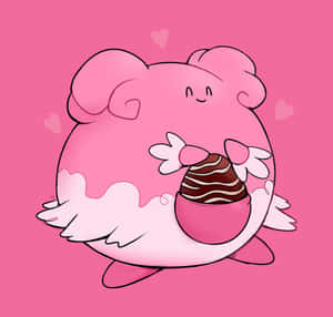 Blissey With Chocolate Egg Wallpaper