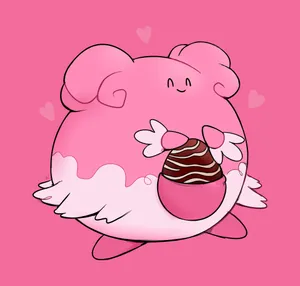 Blissey With Chocolate Egg Wallpaper