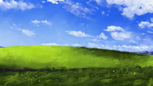 Blissful Green Hills Wallpaper