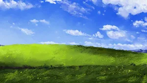 Blissful Green Hills Wallpaper