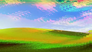 Blissful Rolling Green Hills Wallpaper