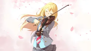 Blissful Violinist Anime Character Wallpaper