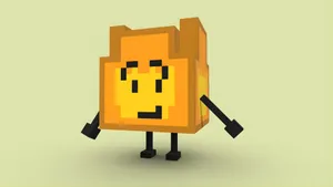 Blocky Character From Bfdi Wallpaper