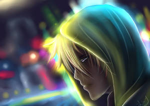 Blonde Anime Boy Sad Aesthetic Wallpaper